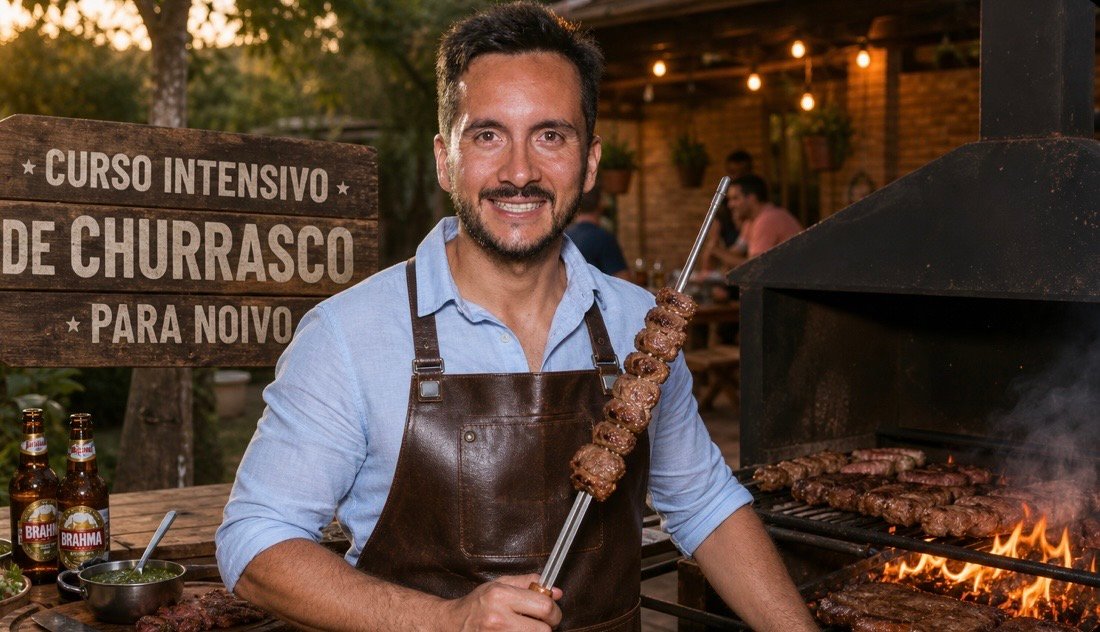 Curso de churrasco para o noivo
